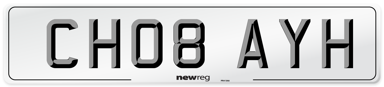 CH08 AYH Number Plate from New Reg